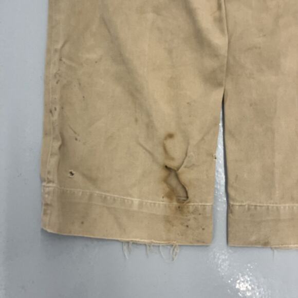 Vintage WW2 Tan Military Buttonfly Sanforized Chinos 26x28 - Picture 6 of 7